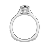 EcoMoissanite 1.62 CTW Round Colorless Moissanite Side Stone Ring