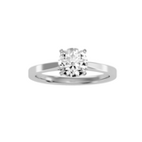 EcoMoissanite 1.29 CTW Round Colorless Moissanite Four Prong Tulip Cathedral Solitaire Engagement Ring