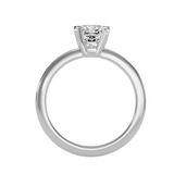 EcoMoissanite 1.12 CTW Cushion Colorless Moissanite Four Prong Classic Solitaire Engagement Ring