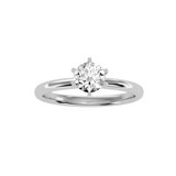 EcoMoissanite 1.18 CTW Round Colorless Moissanite Six Prong Classic Solitaire Engagement Ring