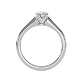 EcoMoissanite 0.66 CTW Round Colorless Moissanite Four Prong Classic Solitaire Engagement Ring