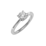 EcoMoissanite 1.18 CTW Round Colorless Moissanite Four Prong Basket Solitaire Engagement Ring