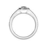EcoMoissanite 0.89 CTW Marquise Colorless Moissanite Halo Ring