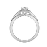 EcoMoissanite 1.18 CTW Round Colorless Moissanite Channel Halo Ring