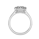 EcoMoissanite 1.17 CTW Round Colorless Moissanite Framed Channel Halo Ring