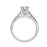 EcoMoissanite 1.41 CTW Round Colorless Moissanite Side Stone Ring