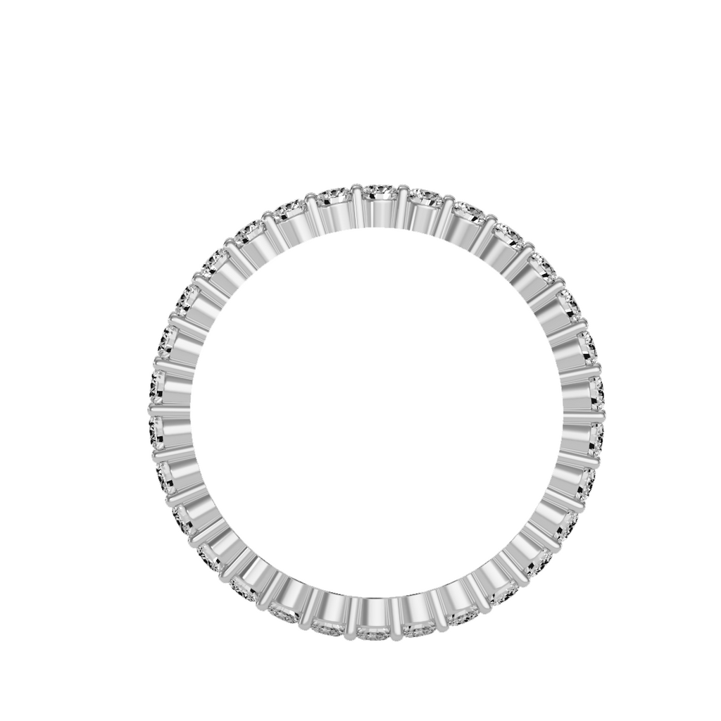 EcoMoissanite 0.90 CTW Round Colorless Moissanite Eternity Ring