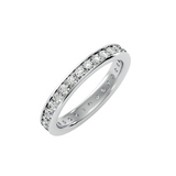 EcoMoissanite 1.04 CTW Round Colorless Moissanite Channel Set Eternity Ring