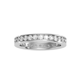 EcoMoissanite 1.20 CTW Round Colorless Moissanite Channel Set Eternity Ring