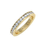 EcoMoissanite 1.20 CTW Round Colorless Moissanite Channel Set Eternity Ring