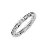 EcoMoissanite 0.35 CTW Round Colorless Moissanite Channel Anniversary Band