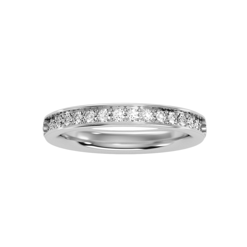 EcoMoissanite 0.41 CTW Round Colorless Moissanite Channel Anniversary Band
