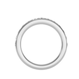 EcoMoissanite 0.96 CTW Round Colorless Moissanite Channel Anniversary Band