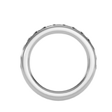 EcoMoissanite 1.03 CTW Round Colorless Moissanite Channel Anniversary Band