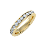 EcoMoissanite 1.03 CTW Round Colorless Moissanite Channel Anniversary Band