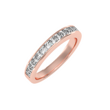 EcoMoissanite 0.98 CTW Princess Colorless Moissanite Channel Anniversary Band