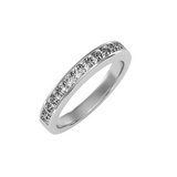 EcoMoissanite 0.98 CTW Princess Colorless Moissanite Channel Anniversary Band