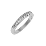 EcoMoissanite 0.55 CTW Princess Colorless Moissanite Channel Anniversary Band