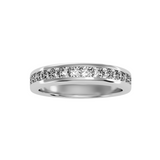 EcoMoissanite 0.97 CTW Princess Colorless Moissanite Channel Anniversary Band