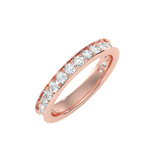 EcoMoissanite 1.12 CTW Round Colorless Moissanite Channel Anniversary Band