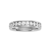 EcoMoissanite 0.92 CTW Round Colorless Moissanite Channel Anniversary Band