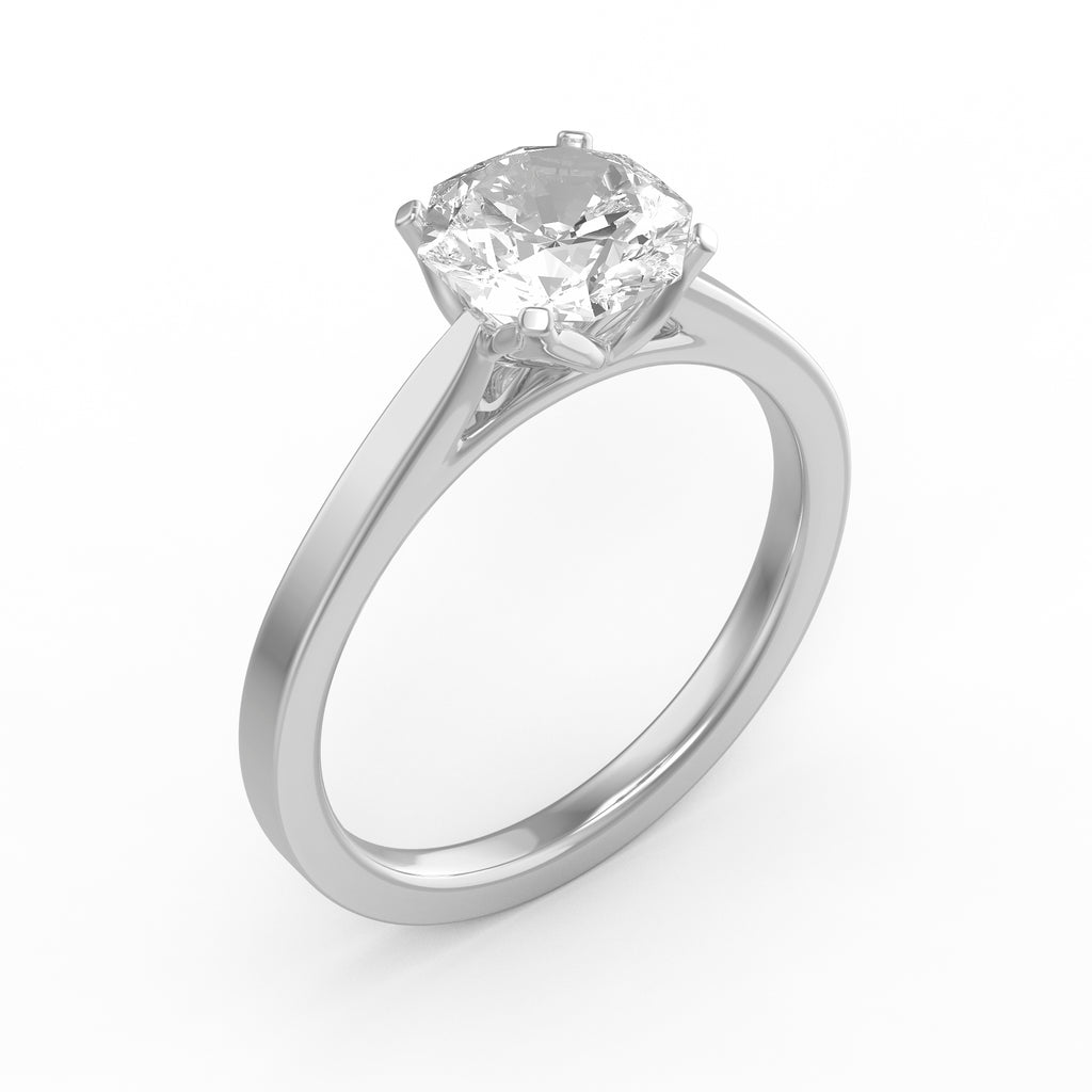 EcoMoissanite 1.20 CTW Infinity Colorless Moissanite Solitaire Ring