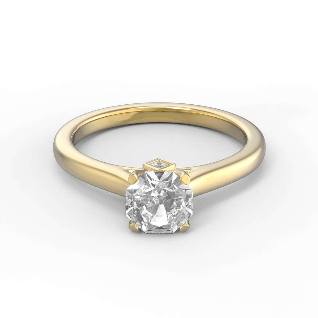EcoMoissanite 0.84 CTW Infinity Colorless Moissanite Solitaire Ring