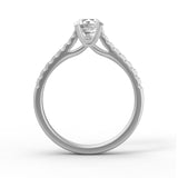 EcoMoissanite 0.86 CTW Infinity Colorless Moissanite Side Stone Ring