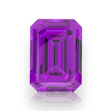 IceMoissanite Plus Emerald Cut Loose Lab Grown Purple Sapphire Stone