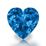 IceMoissanite Heart Cut Aegean Blue Loose Moissanite Stone