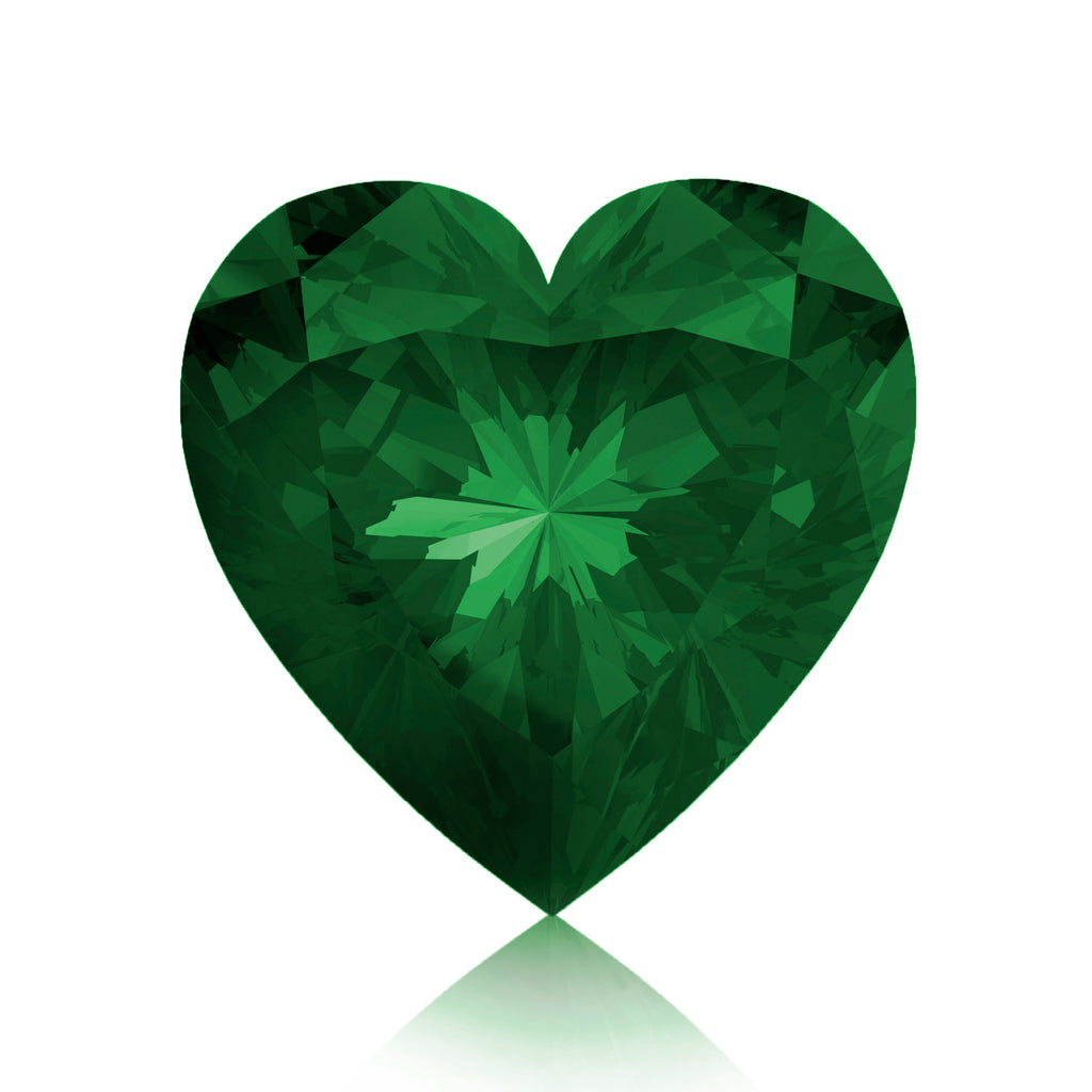 IceMoissanite Heart Cut Amazon Green Loose Moissanite Stone