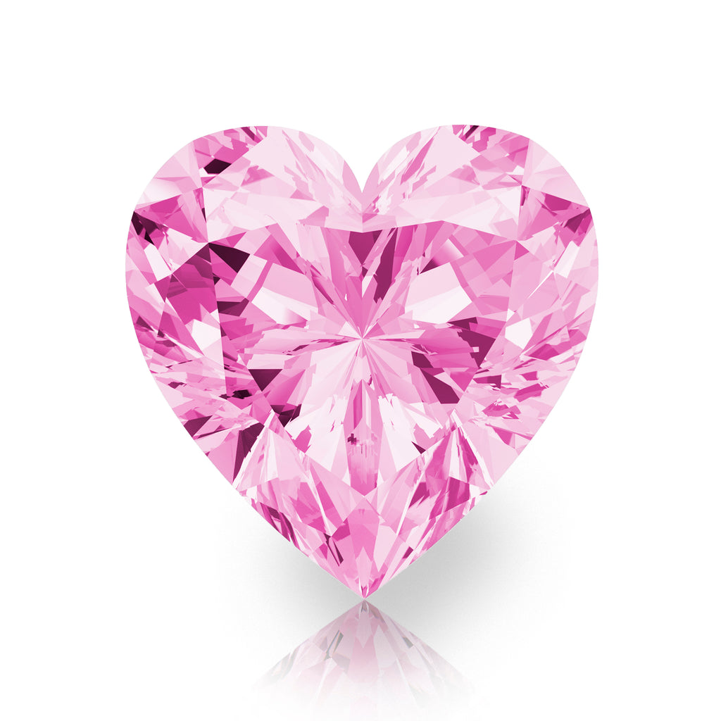 IceMoissanite Heart Cut Royal Pink Loose Moissanite Stone