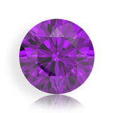 IceMoissanite Plus Round Cut Loose Lab Grown Purple Sapphire Stone