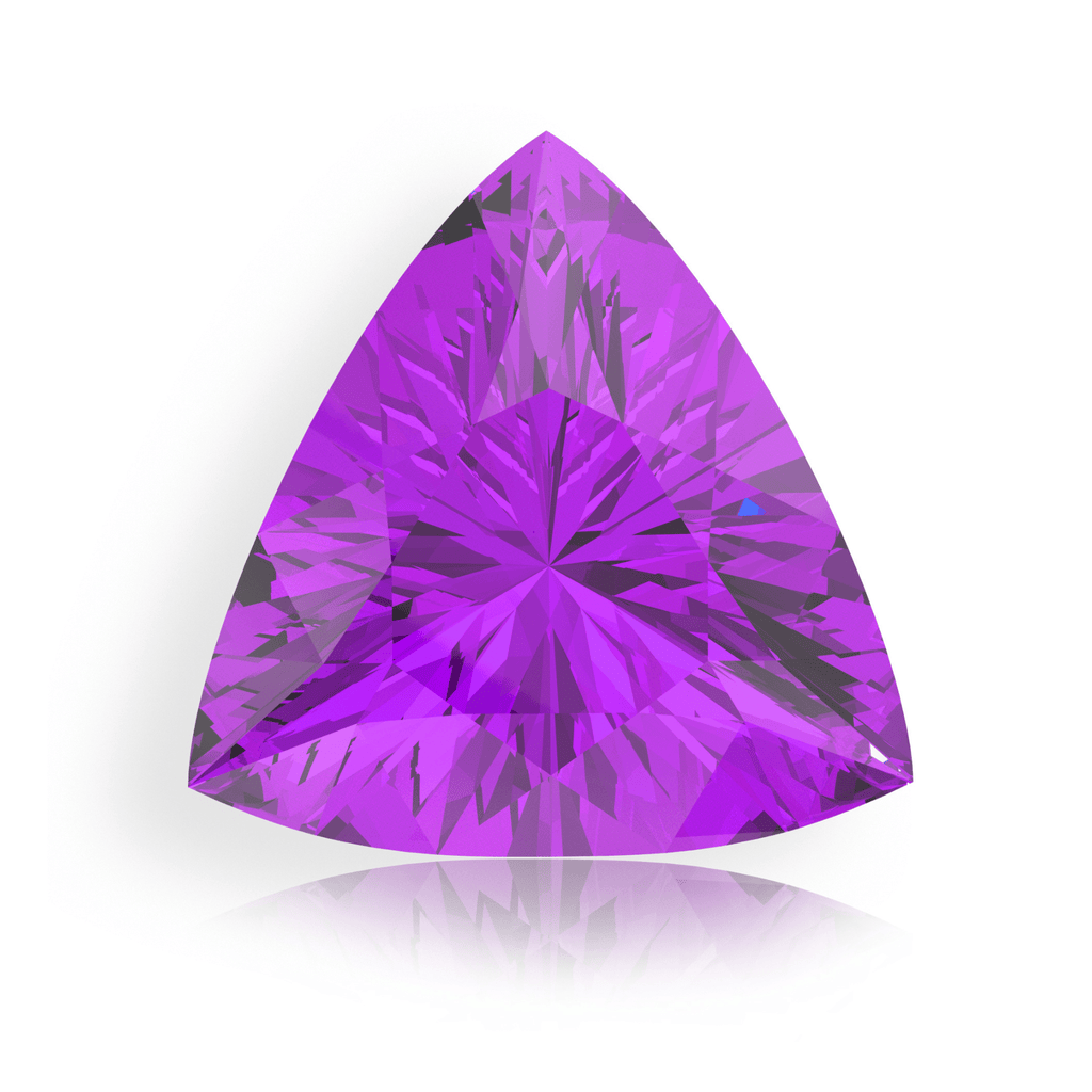 IceMoissanite Plus Trillion Cut Loose Lab Grown Purple Sapphire Stone