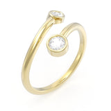 EcoMoissanite 0.30 CTW Marquise & Round Colorless Moissanite Spiral Pinky Ring
